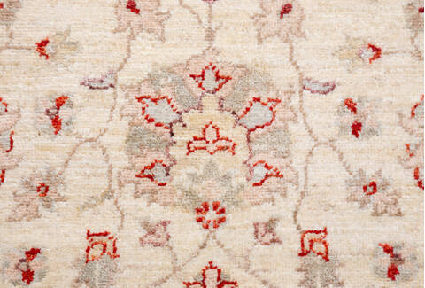 Chobi Beige Hand Knotted 68 X 84  Area Rug 700-157730 Image 6