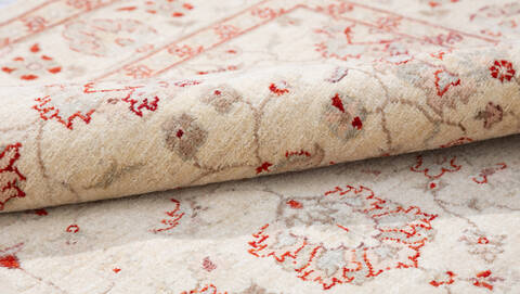 Chobi Beige Hand Knotted 68 X 84  Area Rug 700-157730 Image 7