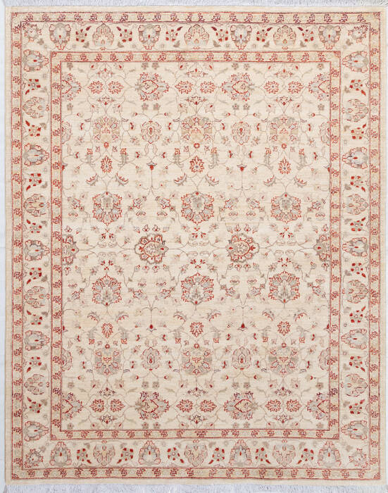 Chobi Beige Hand Knotted 68 X 84  Area Rug 700-157730 Image 0