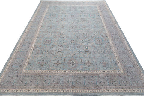 Chobi Light Gray Hand Knotted 100 X 1310 Area Rug 700-157732 Image 1