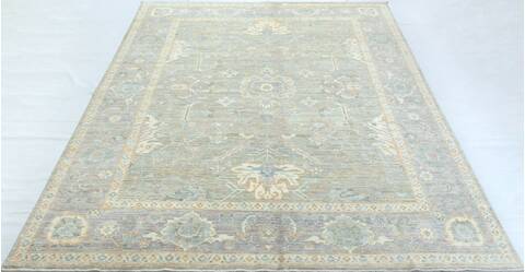 Chobi Green Hand Knotted 710 X 910 Area Rug 700-157733 Image 1