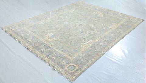 Chobi Green Hand Knotted 710 X 910 Area Rug 700-157733 Image 2