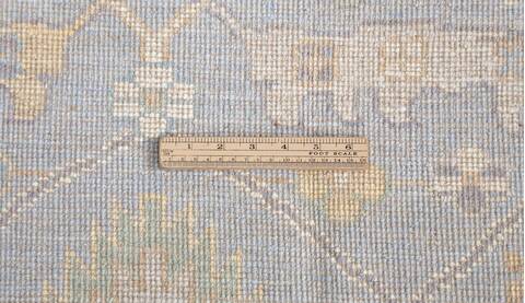 Chobi Light Blue Hand Knotted 82 X 99 Area Rug 700-157734 Image 8