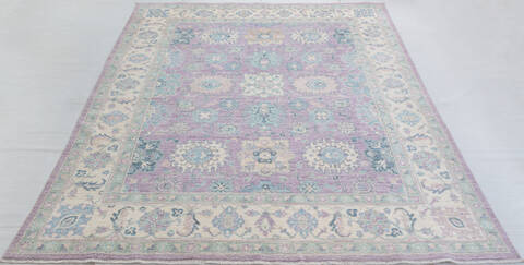Chobi Purple Hand Knotted 711 X 100 Area Rug 700-157735 Image 1