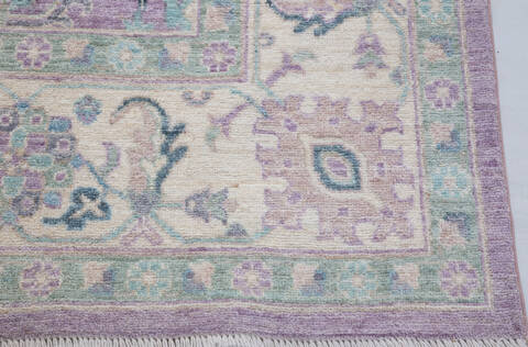 Chobi Purple Hand Knotted 711 X 100 Area Rug 700-157735 Image 4