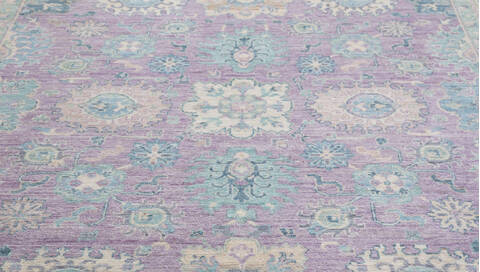 Chobi Purple Hand Knotted 711 X 100 Area Rug 700-157735 Image 5