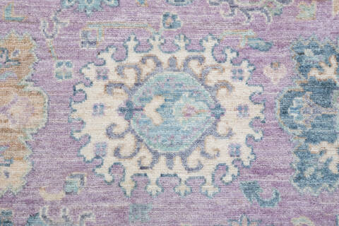 Chobi Purple Hand Knotted 711 X 100 Area Rug 700-157735 Image 6