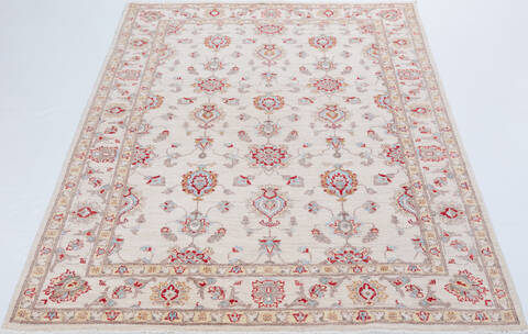 Chobi Beige Hand Knotted 59 X 81  Area Rug 700-157736 Image 1