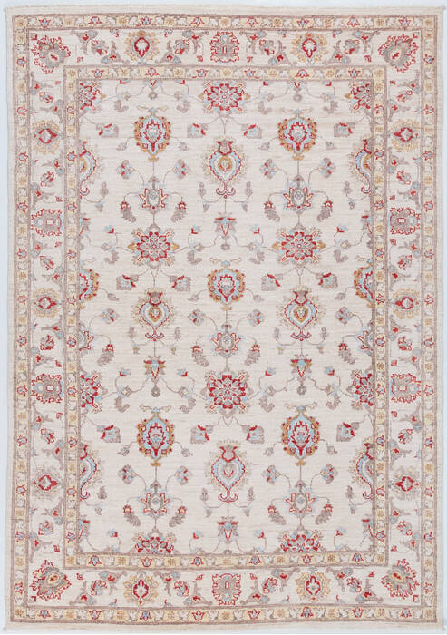 Chobi Beige Hand Knotted 59 X 81  Area Rug 700-157736 Image 0