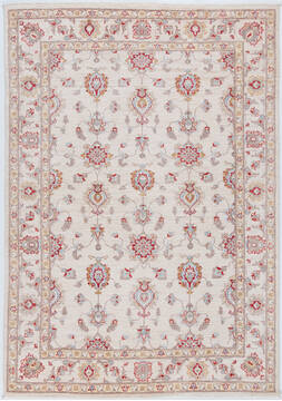 Chobi Beige Hand Knotted 5'9" X 8'1"  Area Rug 700-157736