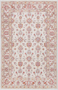 Chobi Beige Hand Knotted 4'0" X 6'2"  Area Rug 700-157738