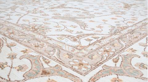 Chobi Beige Hand Knotted 121 X 153 Area Rug 700-157739 Image 3