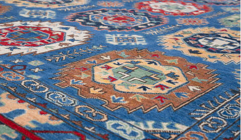 Kazak Blue Hand Knotted 68 X 99 Area Rug 700-157740 Image 3