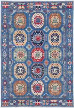 Kazak Blue Hand Knotted 6'8" X 9'9"  Area Rug 700-157740