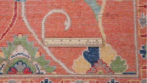 Kazak Orange Hand Knotted 83 X 100 Area Rug 700-157741 Image 8