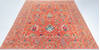 Kazak Orange Hand Knotted 83 X 100 Area Rug 700-157741 Thumb 1