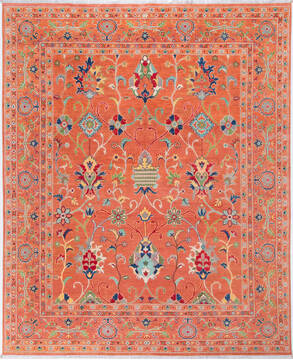 Kazak Orange Hand Knotted 8'3" X 10'0"  Area Rug 700-157741