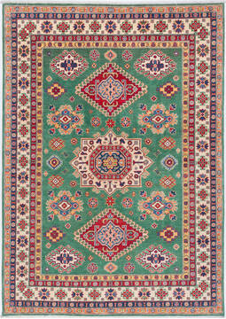 Kazak Green Hand Knotted 5'8" X 8'0"  Area Rug 700-157742