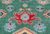Kazak Green Hand Knotted 66 X 910  Area Rug 700-157744 Thumb 6