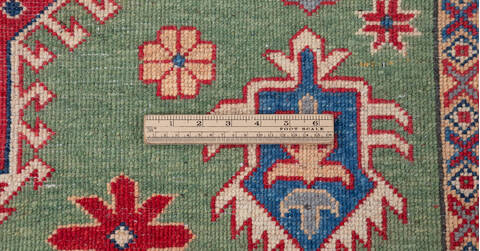 Kazak Green Hand Knotted 67 X 96 Area Rug 700-157745 Image 8