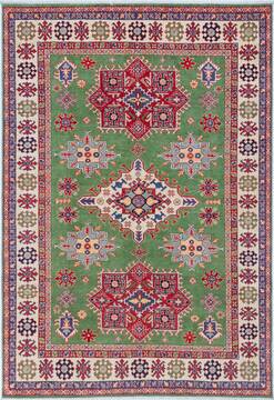 Kazak Green Hand Knotted 6'7" X 9'6"  Area Rug 700-157745