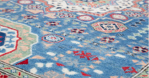 Kazak Blue Hand Knotted 50 X 65 Area Rug 700-157746 Image 3