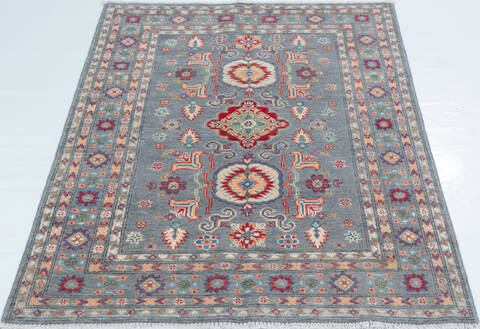 Kazak Grey Hand Knotted 40 X 60 Area Rug 700-157747 Image 1