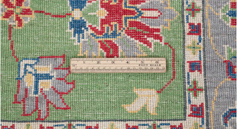 Kazak Green Hand Knotted 40 X 60 Area Rug 700-157748 Image 8