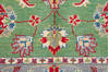 Kazak Green Hand Knotted 40 X 60 Area Rug 700-157748 Thumb 6