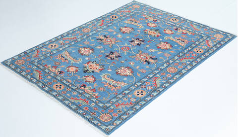 Kazak Blue Hand Knotted 43 X 60 Area Rug 700-157749 Image 2