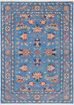 Kazak Blue Hand Knotted 4'3" X 6'0"  Area Rug 700-157749