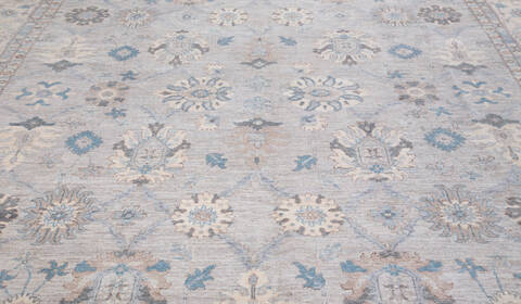Chobi Grey Hand Knotted 911 X 1310 Area Rug 700-157751 Image 4