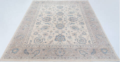 Chobi Beige Hand Knotted 80 X 98  Area Rug 700-157752 Image 1