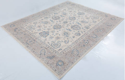 Chobi Beige Hand Knotted 80 X 98  Area Rug 700-157752 Image 2