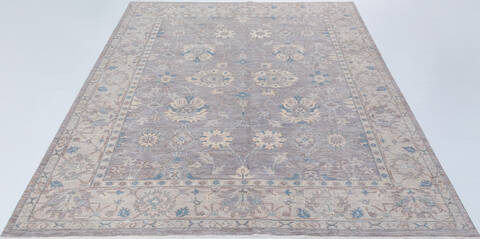 Chobi Grey Hand Knotted 80 X 910  Area Rug 700-157753 Image 1