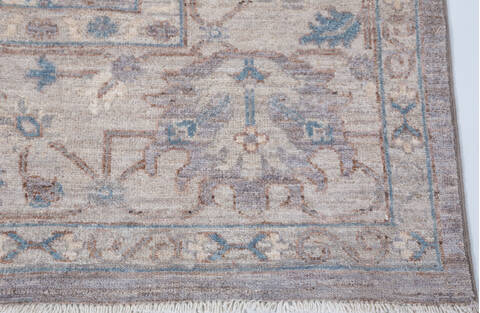 Chobi Grey Hand Knotted 80 X 910  Area Rug 700-157753 Image 4