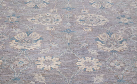 Chobi Grey Hand Knotted 80 X 910  Area Rug 700-157753 Image 5