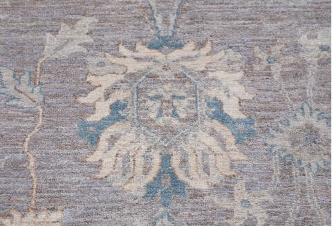 Chobi Grey Hand Knotted 80 X 910  Area Rug 700-157753 Image 6
