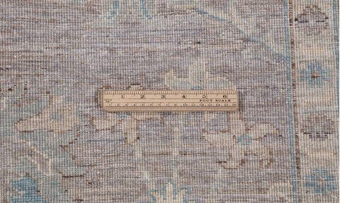 Chobi Grey Hand Knotted 80 X 910  Area Rug 700-157753 Image 8