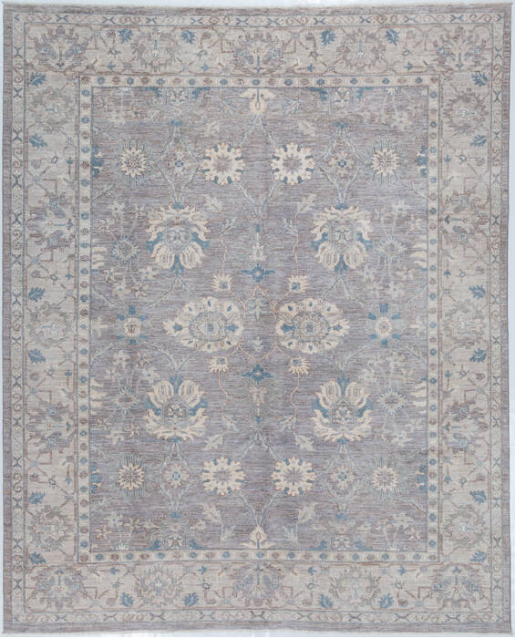 Chobi Grey Hand Knotted 80 X 910  Area Rug 700-157753 Image 0