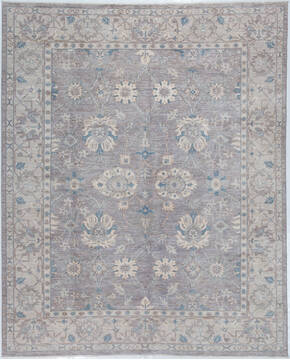 Chobi Grey Hand Knotted 8'0" X 9'10"  Area Rug 700-157753