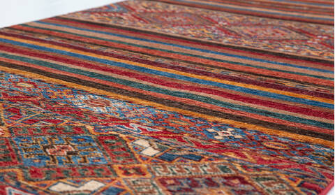 Chobi Multicolor Runner Hand Knotted 30 X 76 Area Rug 700-157755 Image 3
