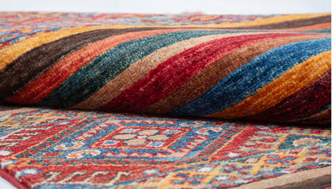 Chobi Multicolor Runner Hand Knotted 30 X 76 Area Rug 700-157755 Image 7