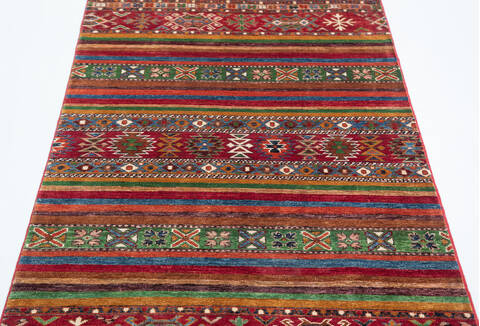 Chobi Multicolor Runner Hand Knotted 31 X 83 Area Rug 700-157756 Image 5