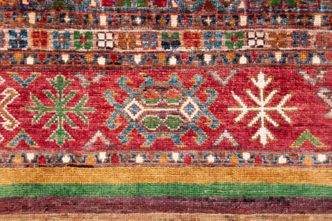 Chobi Multicolor Runner Hand Knotted 31 X 83 Area Rug 700-157756 Image 6