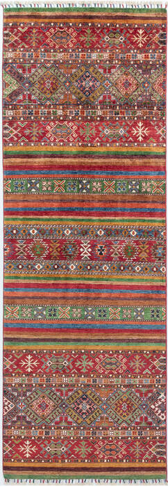 Chobi Multicolor Runner Hand Knotted 31 X 83 Area Rug 700-157756 Image 0