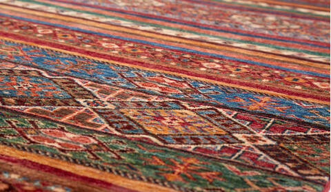 Chobi Multicolor Runner Hand Knotted 211 X 75 Area Rug 700-157757 Image 3