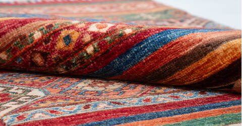Chobi Multicolor Runner Hand Knotted 211 X 75 Area Rug 700-157757 Image 7
