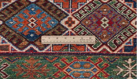 Chobi Multicolor Runner Hand Knotted 211 X 75 Area Rug 700-157757 Image 8