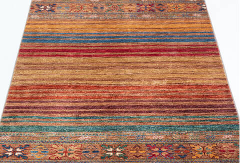 Chobi Multicolor Runner Hand Knotted 211 X 82 Area Rug 700-157758 Image 5